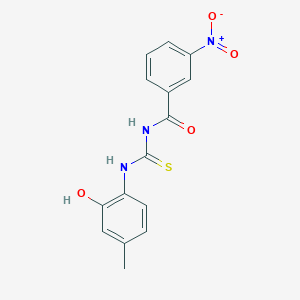 molecular formula C15H13N3O4S B3954747 N-[(2-hydroxy-4-methylphenyl)carbamothioyl]-3-nitrobenzamide 