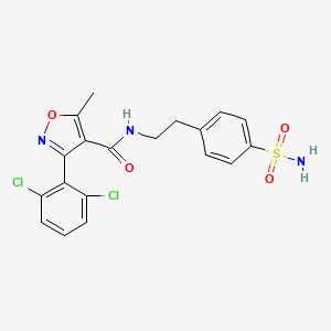 molecular formula C19H17Cl2N3O4S B3954755 3-(2,6-dichlorophenyl)-5-methyl-N-[2-(4-sulfamoylphenyl)ethyl]-1,2-oxazole-4-carboxamide 