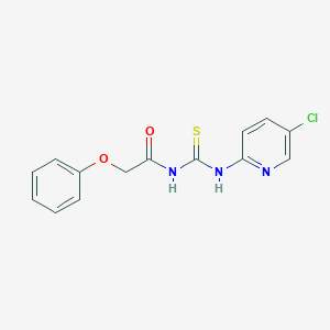 molecular formula C14H12ClN3O2S B3954767 N-[(5-chloropyridin-2-yl)carbamothioyl]-2-phenoxyacetamide 