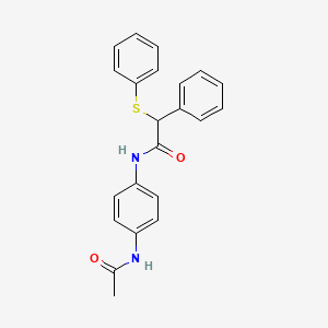 molecular formula C22H20N2O2S B3954925 N-[4-(acetylamino)phenyl]-2-phenyl-2-(phenylsulfanyl)acetamide 