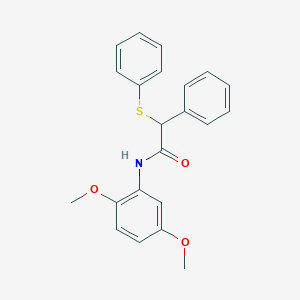 molecular formula C22H21NO3S B3954945 N-(2,5-dimethoxyphenyl)-2-phenyl-2-(phenylsulfanyl)acetamide 