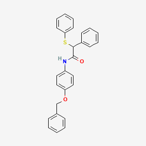 molecular formula C27H23NO2S B3954961 N-[4-(benzyloxy)phenyl]-2-phenyl-2-(phenylsulfanyl)acetamide 