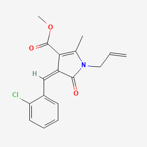 molecular formula C17H16ClNO3 B3954969 methyl (4Z)-4-[(2-chlorophenyl)methylidene]-2-methyl-5-oxo-1-prop-2-enylpyrrole-3-carboxylate 