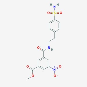 molecular formula C17H17N3O7S B3955133 Methyl 3-nitro-5-{[2-(4-sulfamoylphenyl)ethyl]carbamoyl}benzoate 