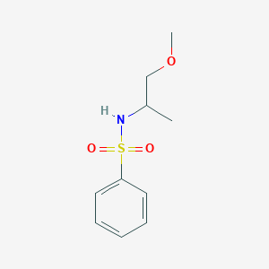 molecular formula C10H15NO3S B3955136 N-(1-methoxypropan-2-yl)benzenesulfonamide 