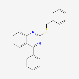 molecular formula C21H16N2S B3955149 2-(Benzylsulfanyl)-4-phenylquinazoline 