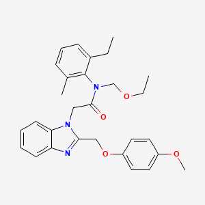 molecular formula C29H33N3O4 B3955202 N-(ETHOXYMETHYL)-N-(2-ETHYL-6-METHYLPHENYL)-2-{2-[(4-METHOXYPHENOXY)METHYL]-1H-1,3-BENZODIAZOL-1-YL}ACETAMIDE 