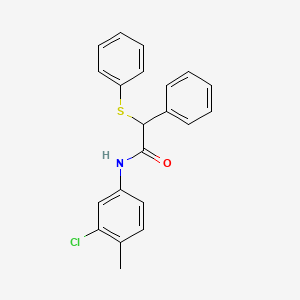 molecular formula C21H18ClNOS B3955213 N-(3-chloro-4-methylphenyl)-2-phenyl-2-(phenylsulfanyl)acetamide 