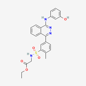 molecular formula C25H24N4O5S B3955220 ethyl N-[(5-{4-[(3-hydroxyphenyl)amino]phthalazin-1-yl}-2-methylphenyl)sulfonyl]glycinate 