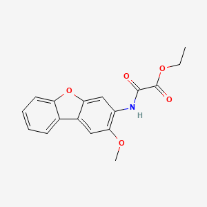 molecular formula C17H15NO5 B3955250 ETHYL 2-[(2-METHOXYDIBENZO[B,D]FURAN-3-YL)AMINO]-2-OXOACETATE 