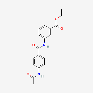 molecular formula C18H18N2O4 B3955275 Ethyl 3-(4-acetamidobenzamido)benzoate 