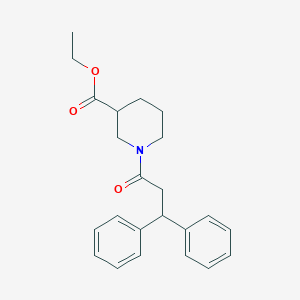 molecular formula C23H27NO3 B3955293 Ethyl 1-(3,3-diphenylpropanoyl)piperidine-3-carboxylate 
