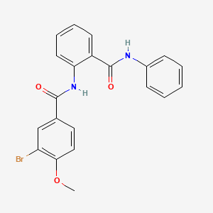 molecular formula C21H17BrN2O3 B3955295 3-bromo-4-methoxy-N-[2-(phenylcarbamoyl)phenyl]benzamide 