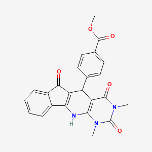 molecular formula C24H19N3O5 B3955320 methyl 4-(5,7-dimethyl-4,6,17-trioxo-5,7,9-triazatetracyclo[8.7.0.03,8.011,16]heptadeca-1(10),3(8),11,13,15-pentaen-2-yl)benzoate 