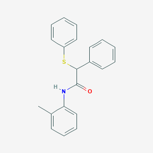 molecular formula C21H19NOS B3955331 N-(2-methylphenyl)-2-phenyl-2-(phenylsulfanyl)acetamide 