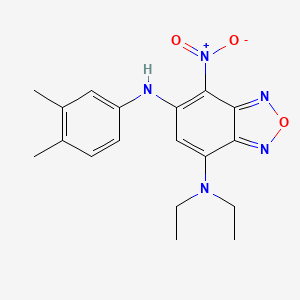 molecular formula C18H21N5O3 B3955364 N6-(3,4-DIMETHYLPHENYL)-N4,N4-DIETHYL-7-NITRO-2,1,3-BENZOXADIAZOLE-4,6-DIAMINE 