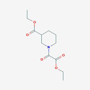 molecular formula C12H19NO5 B3955372 Ethyl 2-[3-(ethoxycarbonyl)piperidyl]-2-oxoacetate 