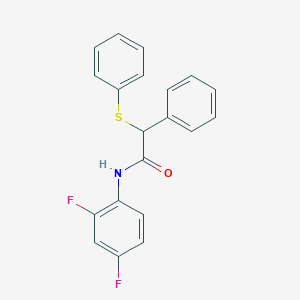 molecular formula C20H15F2NOS B3955399 N-(2,4-difluorophenyl)-2-phenyl-2-(phenylsulfanyl)acetamide 