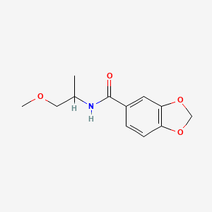 molecular formula C12H15NO4 B3955467 N-(1-methoxypropan-2-yl)-1,3-benzodioxole-5-carboxamide 