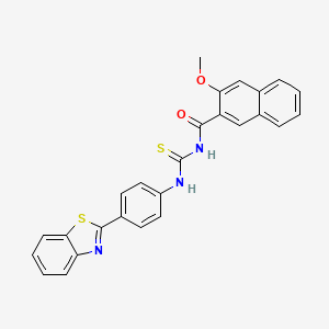 molecular formula C26H19N3O2S2 B3955552 N-{[4-(1,3-benzothiazol-2-yl)phenyl]carbamothioyl}-3-methoxynaphthalene-2-carboxamide 