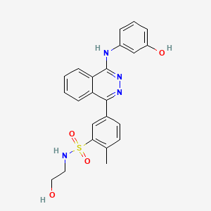 molecular formula C23H22N4O4S B3955559 N-(2-hydroxyethyl)-5-{4-[(3-hydroxyphenyl)amino]phthalazin-1-yl}-2-methylbenzenesulfonamide 