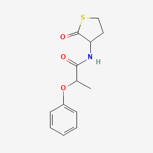 molecular formula C13H15NO3S B3955581 N-(2-oxothiolan-3-yl)-2-phenoxypropanamide 