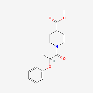 molecular formula C16H21NO4 B3955654 Methyl 1-(2-phenoxypropanoyl)piperidine-4-carboxylate 