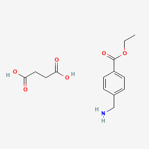 molecular formula C14H19NO6 B3955659 Butanedioic acid;ethyl 4-(aminomethyl)benzoate 