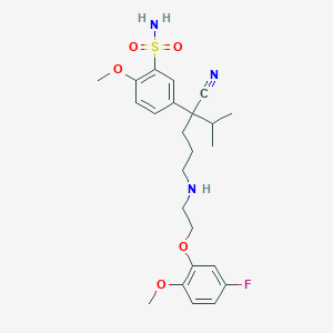 5-(1-Cyano-4-((2-(5-fluoro-2-methoxyphenoxy)ethyl)amino)-1-isopropylbutyl)-2-methoxybenzenesulfonamide