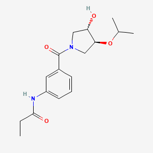 molecular formula C17H24N2O4 B3955749 N-[3-[(3S,4S)-3-hydroxy-4-propan-2-yloxypyrrolidine-1-carbonyl]phenyl]propanamide 