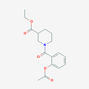 molecular formula C17H21NO5 B3955800 Ethyl 1-{[2-(acetyloxy)phenyl]carbonyl}piperidine-3-carboxylate 