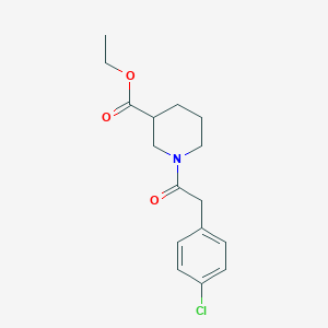 molecular formula C16H20ClNO3 B3955831 Ethyl 1-[2-(4-chlorophenyl)acetyl]piperidine-3-carboxylate 