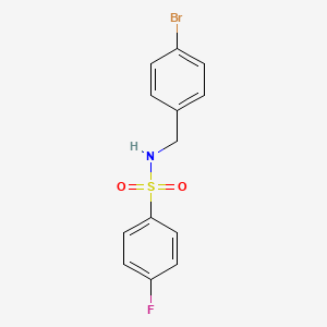 molecular formula C13H11BrFNO2S B3955884 N-[(4-bromophenyl)methyl]-4-fluorobenzenesulfonamide CAS No. 328023-03-6