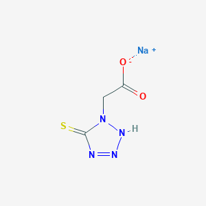 molecular formula C3H3N4NaO2S B039559 Sodium 2-(5-Mercapto-1H-tetrazol-1-yl)acetate CAS No. 113221-74-2