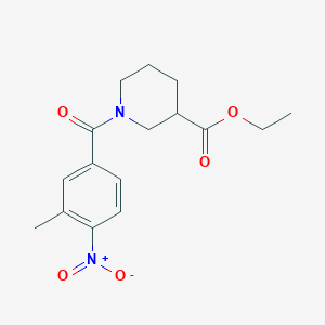 molecular formula C16H20N2O5 B3955935 Ethyl 1-[(3-methyl-4-nitrophenyl)carbonyl]piperidine-3-carboxylate 