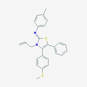 molecular formula C26H24N2S2 B395594 N-(3-allyl-4-[4-(methylsulfanyl)phenyl]-5-phenyl-1,3-thiazol-2(3H)-ylidene)-N-(4-methylphenyl)amine 