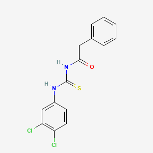 molecular formula C15H12Cl2N2OS B3955964 N-[(3,4-dichlorophenyl)carbamothioyl]-2-phenylacetamide 
