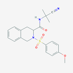 molecular formula C21H23N3O4S B3955969 N-(1-CYANO-1-METHYLETHYL)-2-(4-METHOXYBENZENESULFONYL)-1,2,3,4-TETRAHYDROISOQUINOLINE-3-CARBOXAMIDE 
