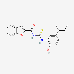 molecular formula C20H20N2O3S B3956010 N-{[5-(butan-2-yl)-2-hydroxyphenyl]carbamothioyl}-1-benzofuran-2-carboxamide 