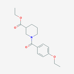 molecular formula C17H23NO4 B3956018 Ethyl 1-(4-ethoxybenzoyl)piperidine-3-carboxylate 