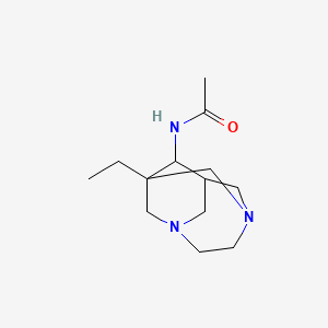 molecular formula C13H23N3O B3956082 N-(1-ethyl-3,6-diazatricyclo[4.3.1.13,8]undecan-9-yl)acetamide 