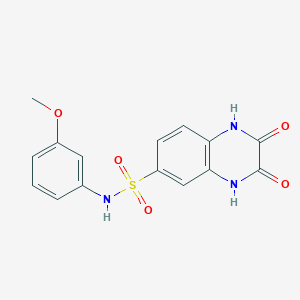 molecular formula C15H13N3O5S B3956123 N-(3-methoxyphenyl)-2,3-dioxo-1,4-dihydroquinoxaline-6-sulfonamide 