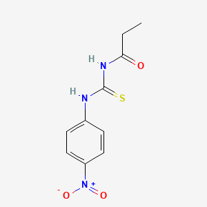 molecular formula C10H11N3O3S B3956175 N-[(4-nitrophenyl)carbamothioyl]propanamide 