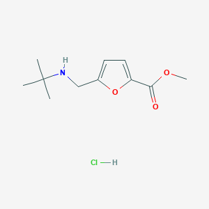 molecular formula C11H18ClNO3 B3956244 Methyl 5-[(tert-butylamino)methyl]furan-2-carboxylate;hydrochloride 