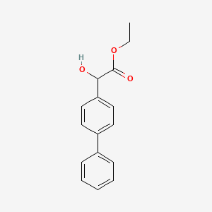 molecular formula C16H16O3 B3956247 Ethyl 2-hydroxy-2-(4-phenylphenyl)acetate 