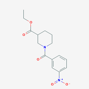 molecular formula C15H18N2O5 B3956300 Ethyl 1-(3-nitrobenzoyl)piperidine-3-carboxylate 