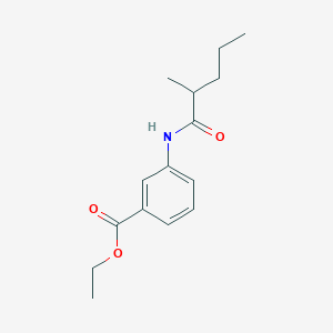 molecular formula C15H21NO3 B3956316 ETHYL 3-(2-METHYLPENTANAMIDO)BENZOATE 