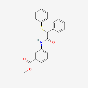 molecular formula C23H21NO3S B3956465 Ethyl 3-{[phenyl(phenylsulfanyl)acetyl]amino}benzoate 