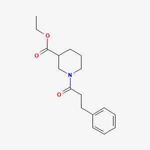 molecular formula C17H23NO3 B3956471 Ethyl 1-(3-phenylpropanoyl)piperidine-3-carboxylate 