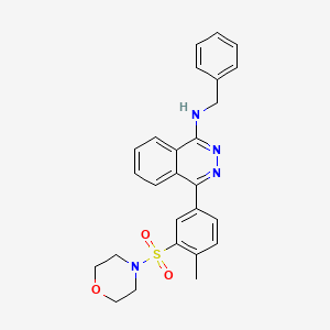 molecular formula C26H26N4O3S B3956517 N-benzyl-4-[4-methyl-3-(morpholin-4-ylsulfonyl)phenyl]phthalazin-1-amine 